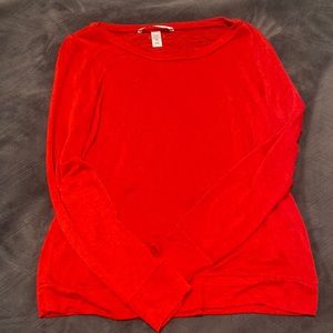 victorias  secret red long sleeve size small